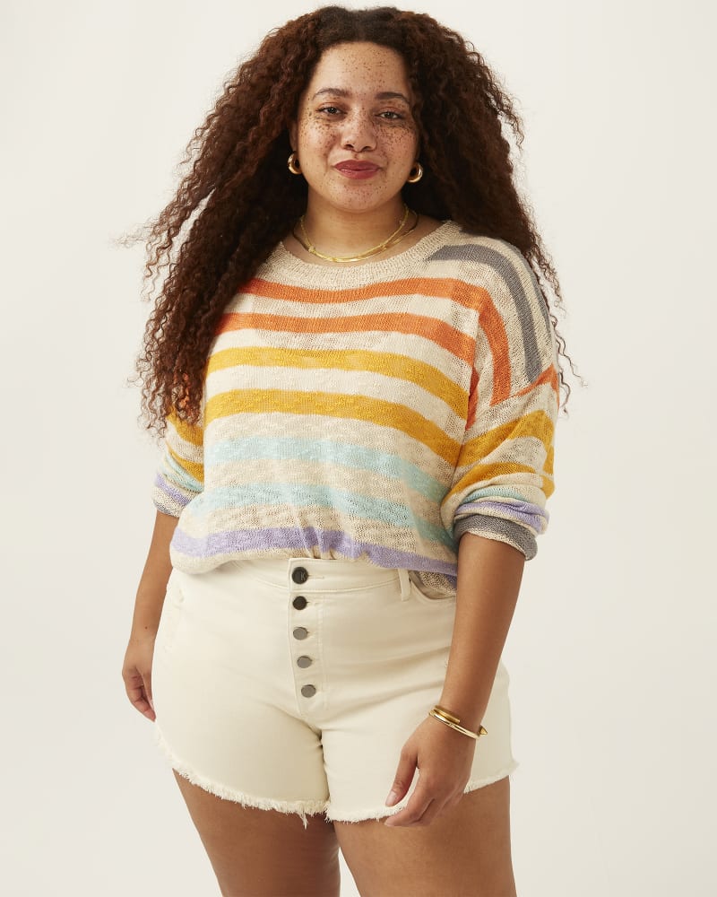 Front of plus size Jane Ripped High Rise Short by Kut From The Kloth | Dia&Co | dia_product_style_image_id:193524